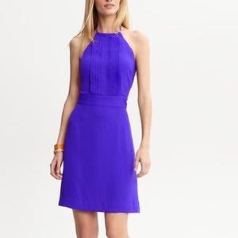 Royal Blue Halter Dress